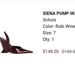 SCHUTZ Siena Pump in Deep Wine